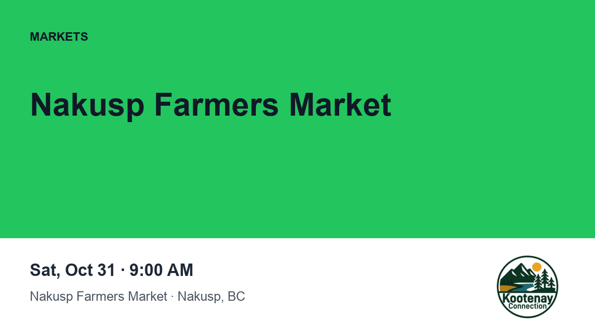 Nakusp Farmers Market