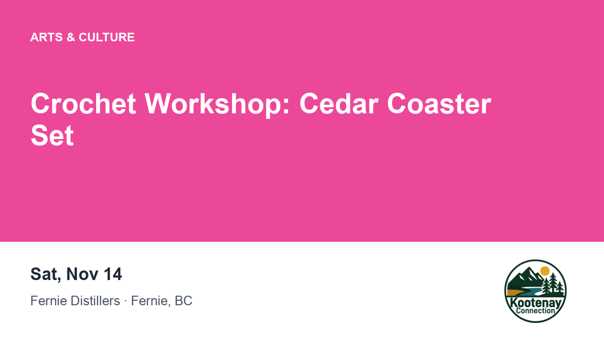 Crochet Workshop: Cedar Coaster Set