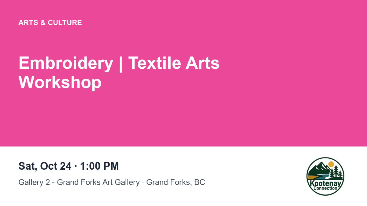 Embroidery | Textile Arts Workshop