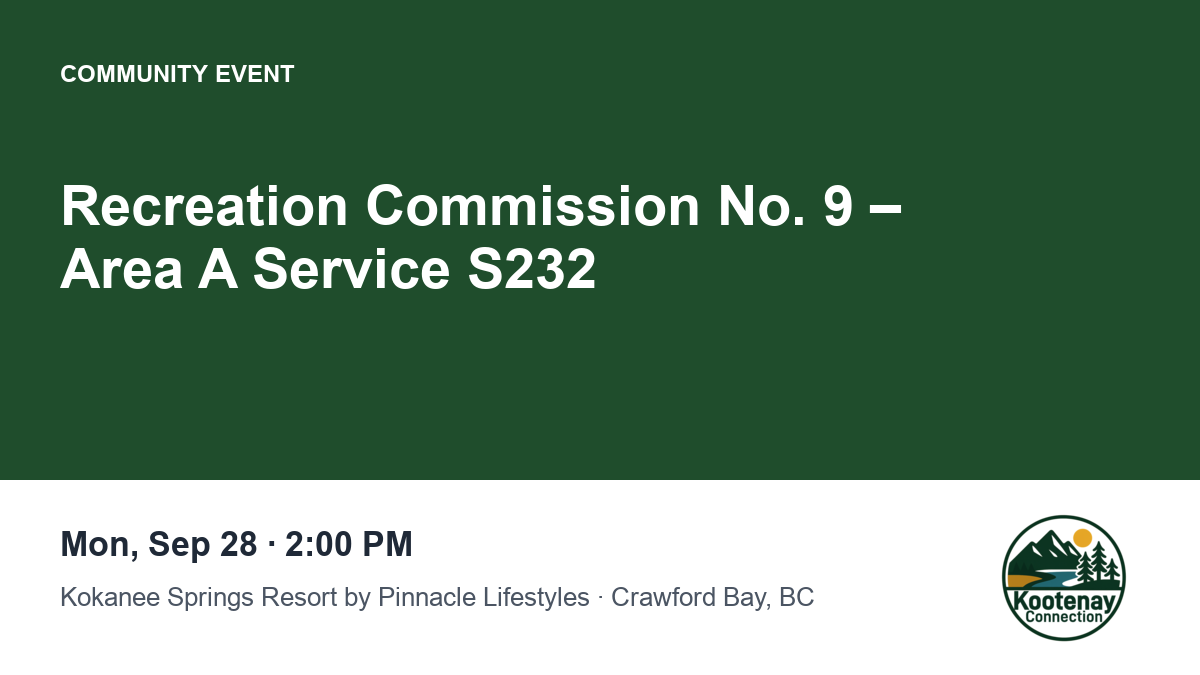 Recreation Commission No. 9 – Area A Service S232