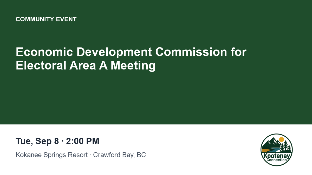 Economic Development Commission for Electoral Area A Meeting