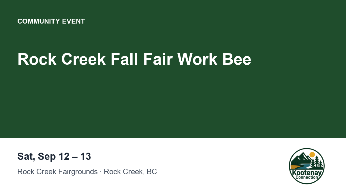 Rock Creek Fall Fair Work Bee