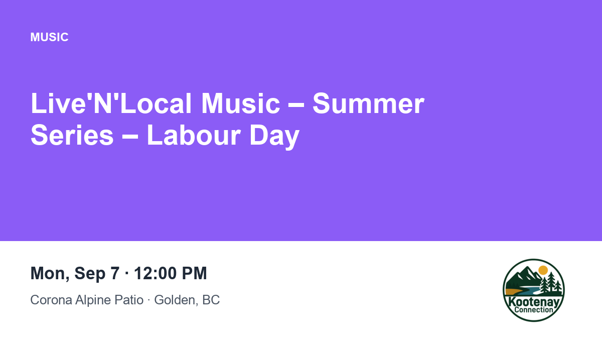 Live'N'Local Music – Summer Series – Labour Day