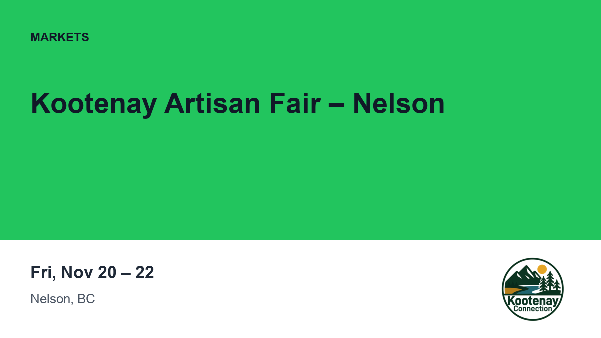 Kootenay Artisan Fair – Nelson