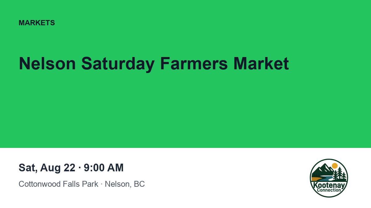 Nelson Saturday Farmers Market