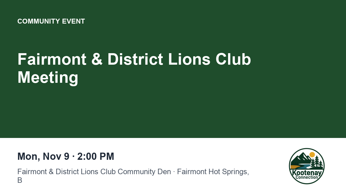 Fairmont & District Lions Club Meeting