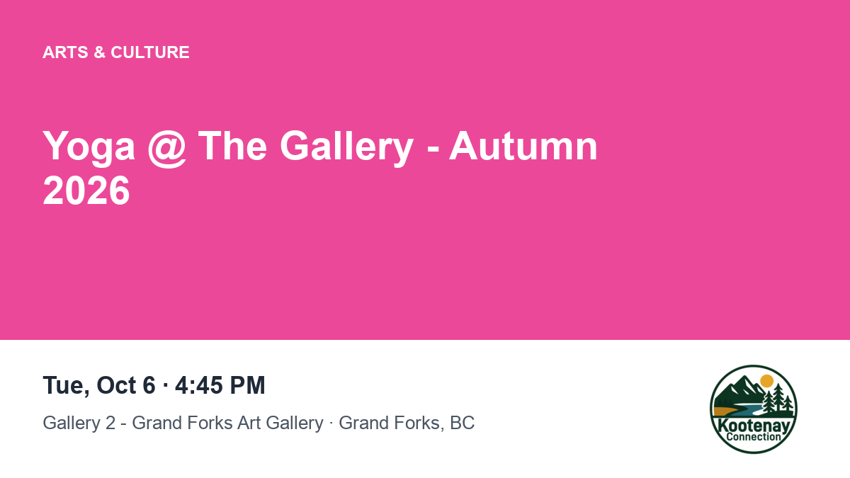 Yoga @ The Gallery - Autumn 2026
