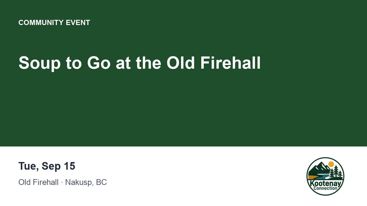 Soup to Go at the Old Firehall