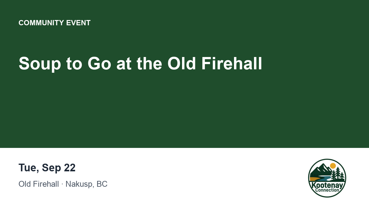 Soup to Go at the Old Firehall