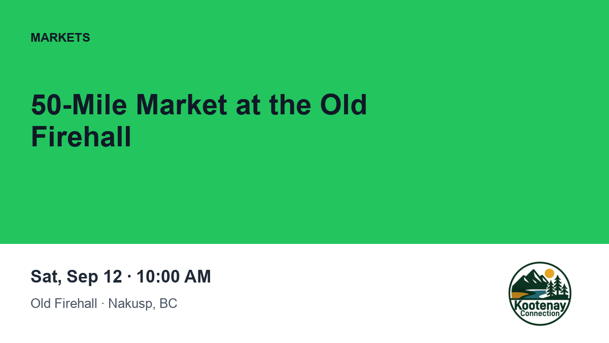 50-Mile Market at the Old Firehall