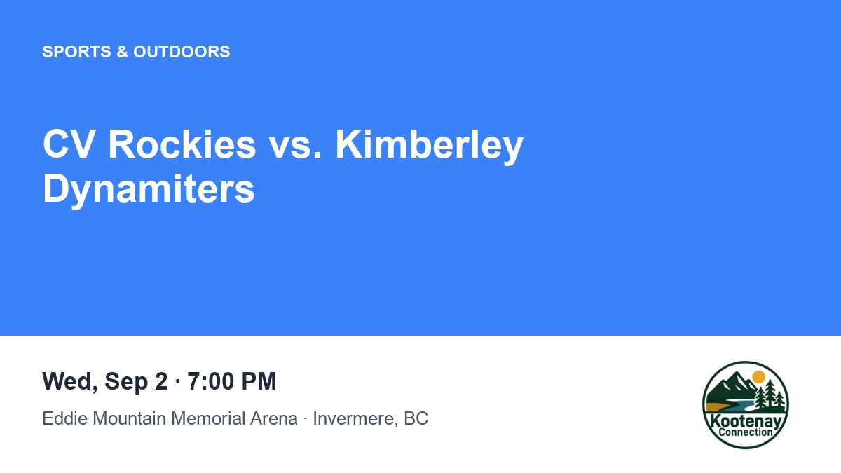 CV Rockies vs. Kimberley Dynamiters