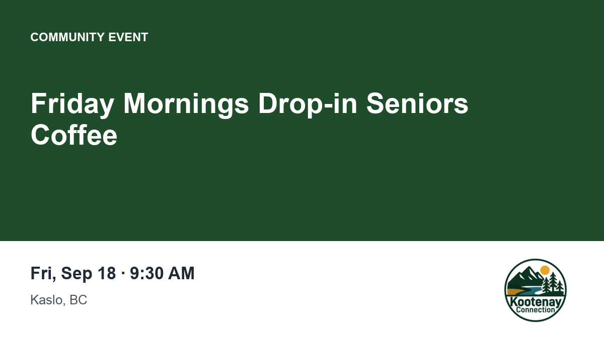 Friday Mornings Drop-in Seniors Coffee