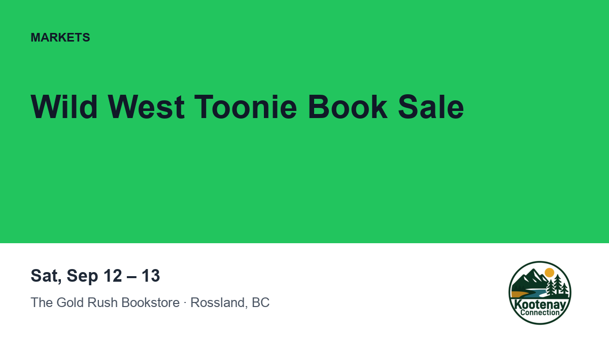 Wild West Toonie Book Sale