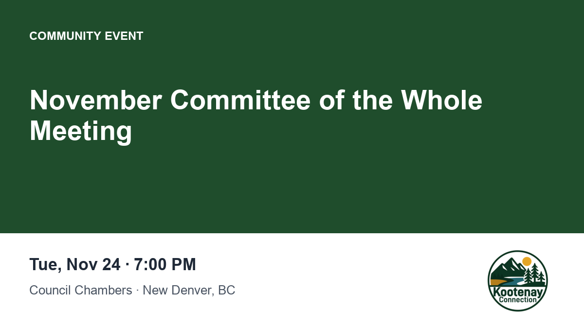 November Committee of the Whole Meeting