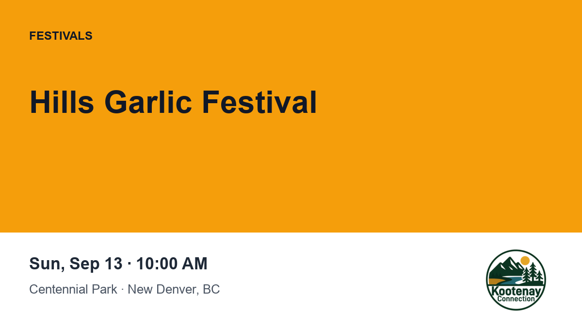 Hills Garlic Festival