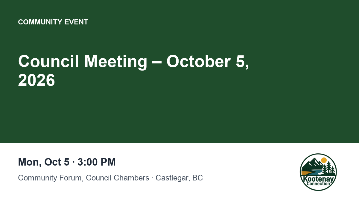 Council Meeting – October 5, 2026
