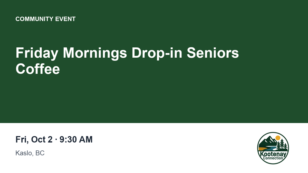 Friday Mornings Drop-in Seniors Coffee