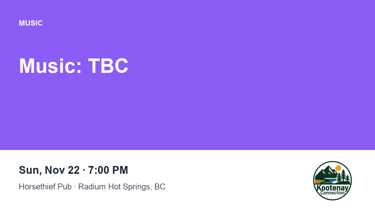 Music: TBC