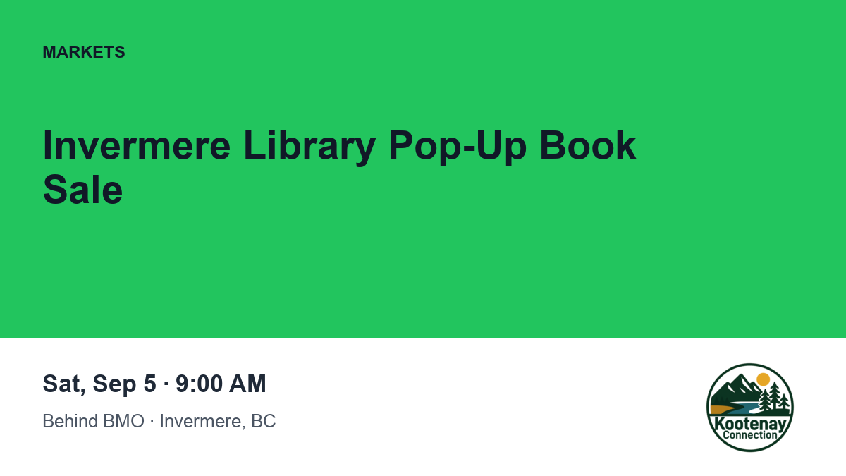 Invermere Library Pop-Up Book Sale