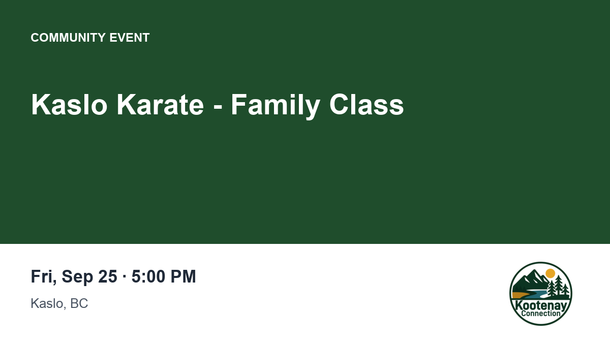 Kaslo Karate - Family Class