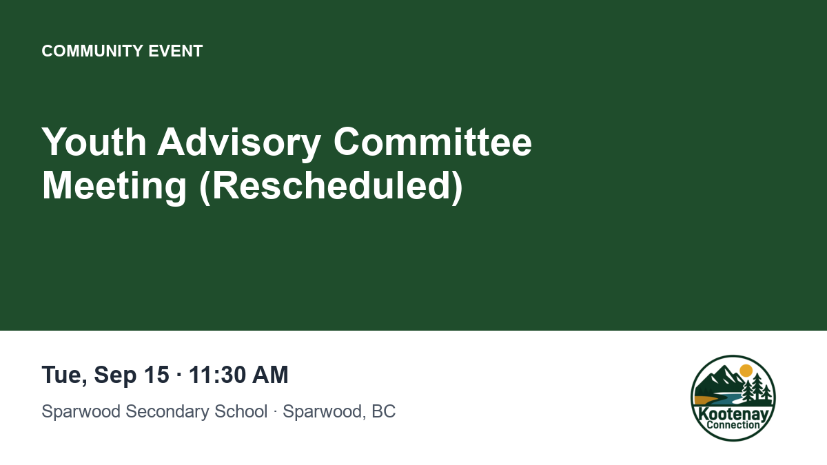 Youth Advisory Committee Meeting (Rescheduled)