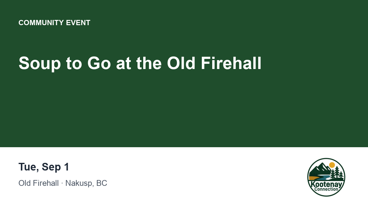 Soup to Go at the Old Firehall