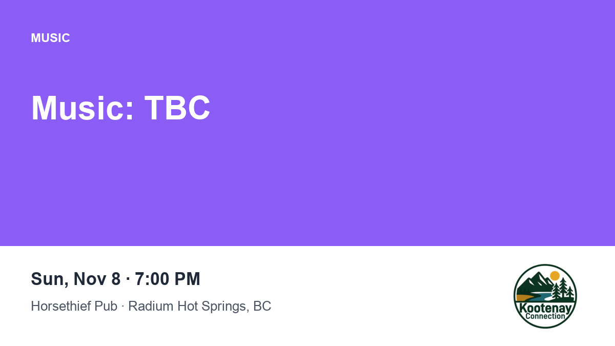 Music: TBC
