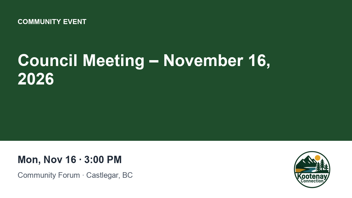 Council Meeting – November 16, 2026
