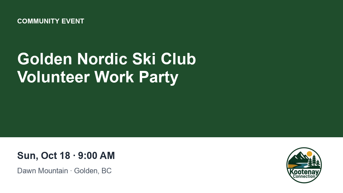 Golden Nordic Ski Club Volunteer Work Party